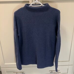 DENVER HAYES Blue Cowl Neck Sweater | Size Medium | Viscose, Nylon, Polyester